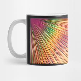 Rainbow rays, abstract print, diagonal lines Mug